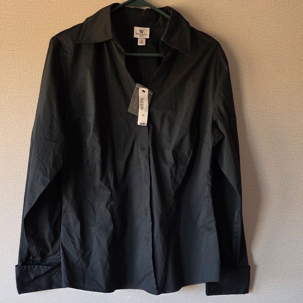 Worthington Black Long Sleeve Top